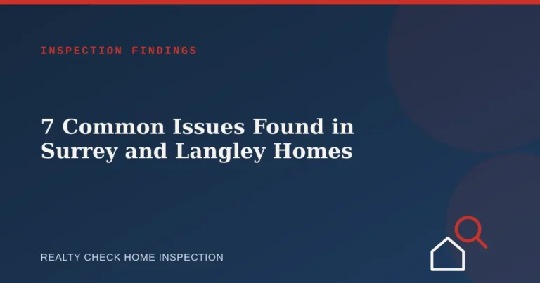 7 Common Issues Found During Home Inspections in Surrey and Langley
