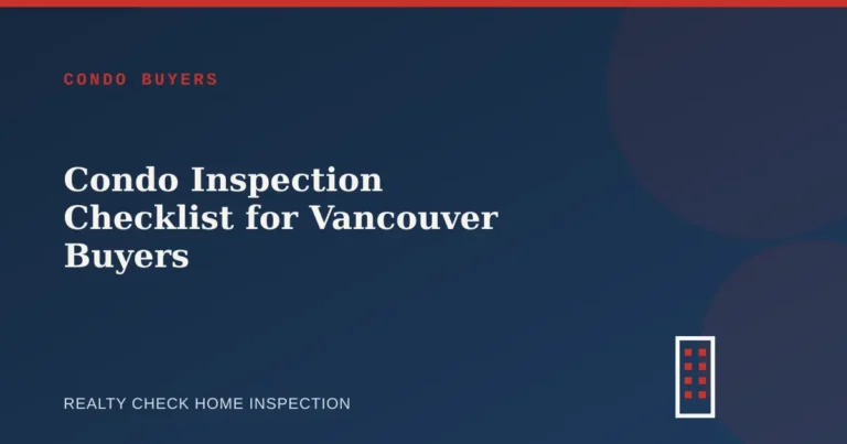 Condo Inspection Checklist: What Vancouver Buyers Need to Know Before Closing